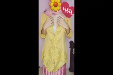 Live Ukhti Kebaya Hijab Pink Menggoda Lumer Sange Hot
